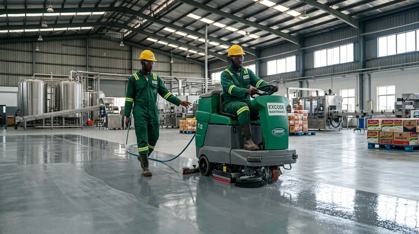 60,000 sqm Regional Distribution Center Ride-On Floor Scrubbing